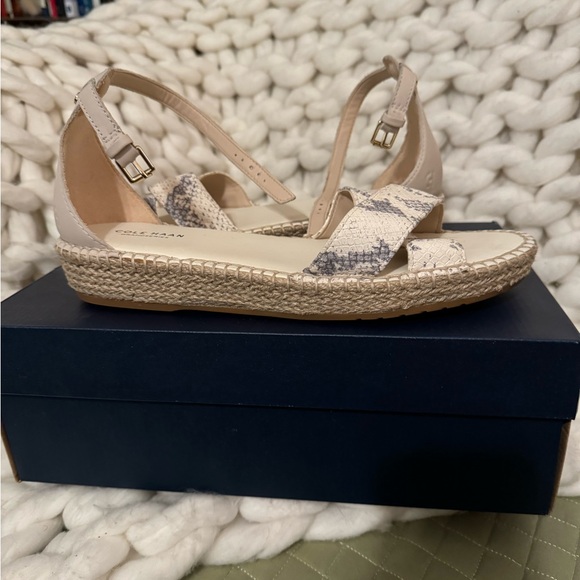 Cole Haan espadrille sandals in light snake print - Picture 2 of 6